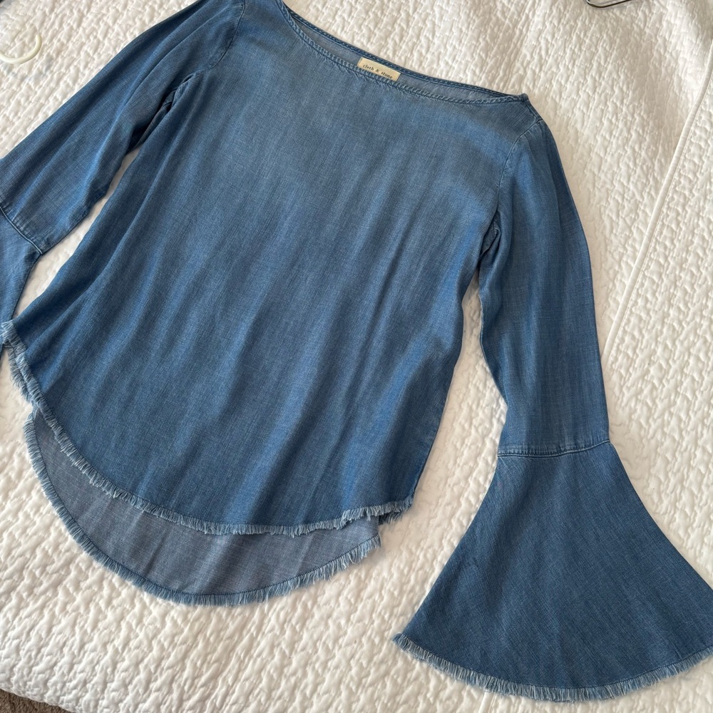 Cloth & Stone Denim tencel top